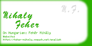 mihaly feher business card