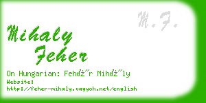 mihaly feher business card